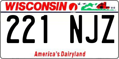 WI license plate 221NJZ
