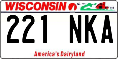 WI license plate 221NKA