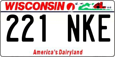 WI license plate 221NKE