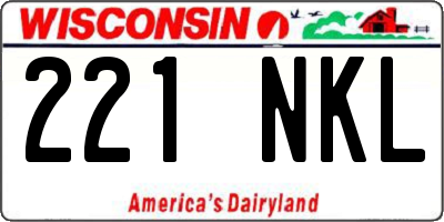 WI license plate 221NKL
