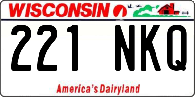 WI license plate 221NKQ