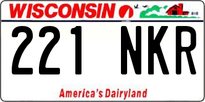 WI license plate 221NKR