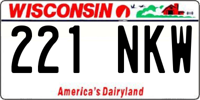 WI license plate 221NKW