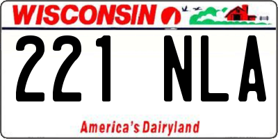 WI license plate 221NLA