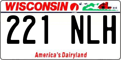 WI license plate 221NLH