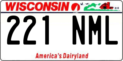 WI license plate 221NML