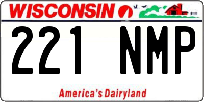 WI license plate 221NMP