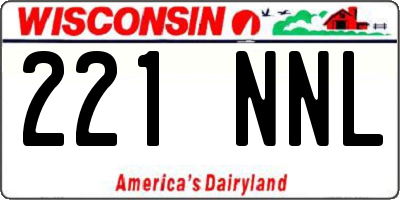 WI license plate 221NNL