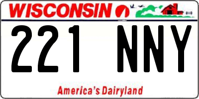 WI license plate 221NNY