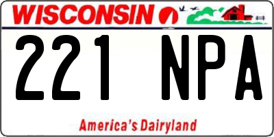 WI license plate 221NPA