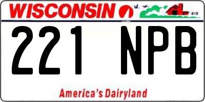 WI license plate 221NPB
