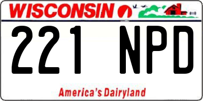 WI license plate 221NPD