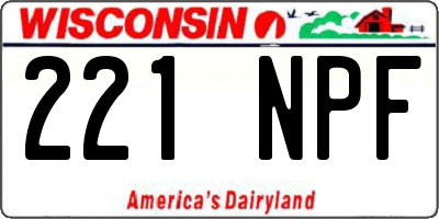 WI license plate 221NPF