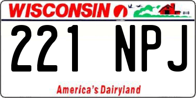 WI license plate 221NPJ