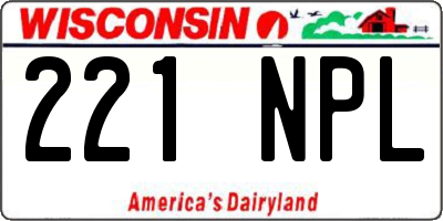 WI license plate 221NPL