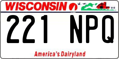 WI license plate 221NPQ