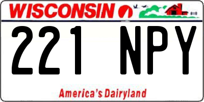 WI license plate 221NPY