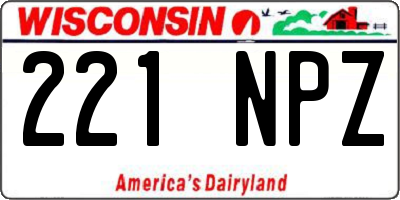 WI license plate 221NPZ