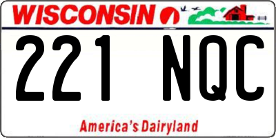 WI license plate 221NQC