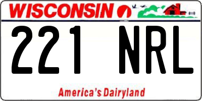 WI license plate 221NRL