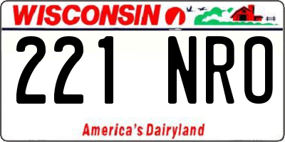 WI license plate 221NRO