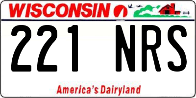 WI license plate 221NRS