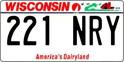 WI license plate 221NRY