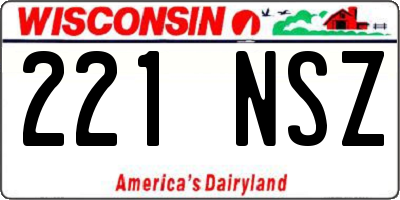 WI license plate 221NSZ