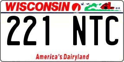 WI license plate 221NTC