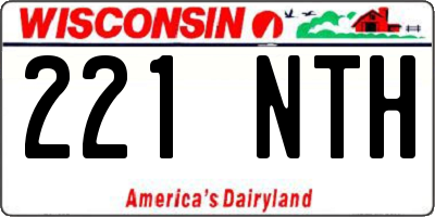 WI license plate 221NTH