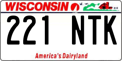 WI license plate 221NTK