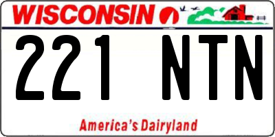 WI license plate 221NTN