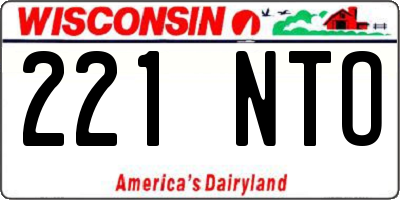 WI license plate 221NTO
