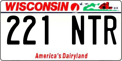 WI license plate 221NTR