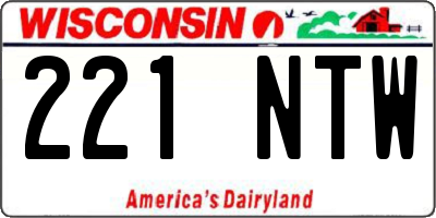 WI license plate 221NTW