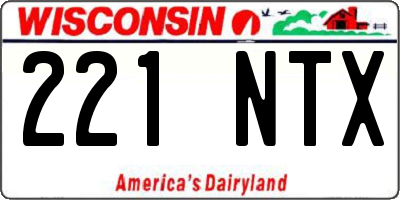 WI license plate 221NTX