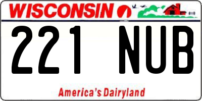 WI license plate 221NUB