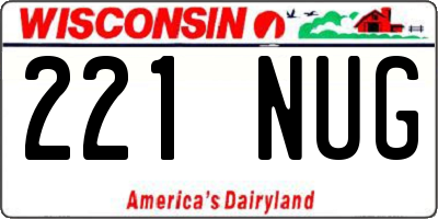 WI license plate 221NUG