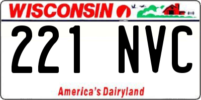 WI license plate 221NVC