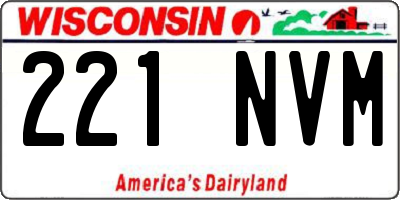 WI license plate 221NVM