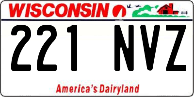 WI license plate 221NVZ