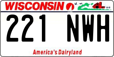 WI license plate 221NWH