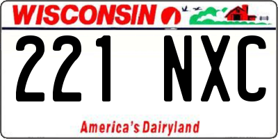 WI license plate 221NXC