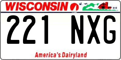 WI license plate 221NXG