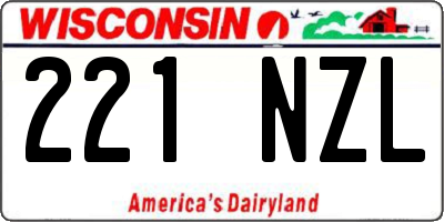 WI license plate 221NZL