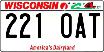 WI license plate 221OAT