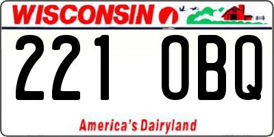 WI license plate 221OBQ