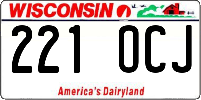 WI license plate 221OCJ