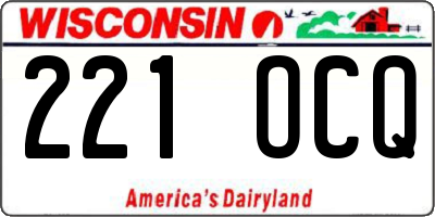 WI license plate 221OCQ