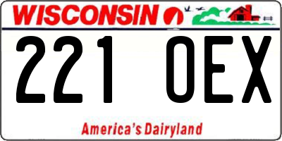 WI license plate 221OEX
